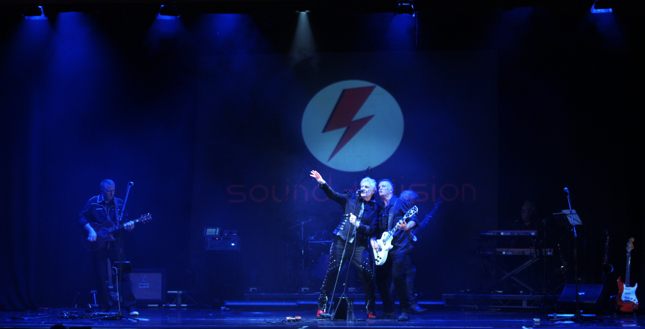 Photo of lead singer during performance