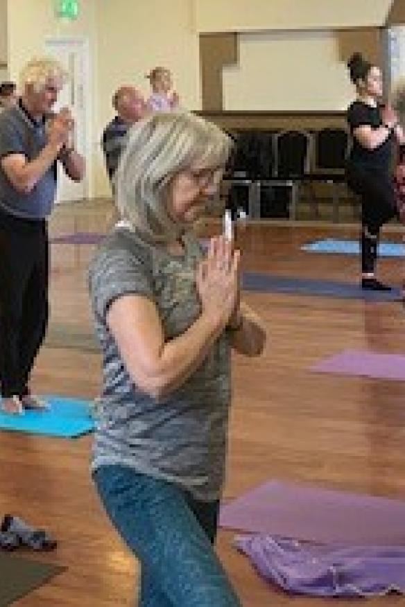 People taking part in Yoga