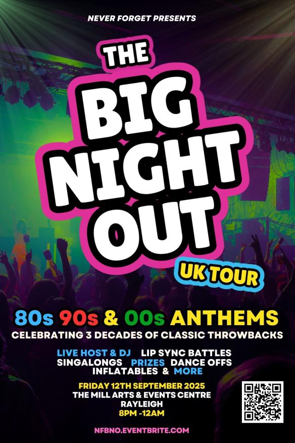Poster for the Big Night Out Event. All information on poster available on webpage. 