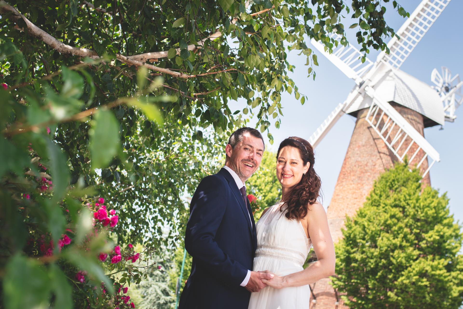 Couple in front of Windmill