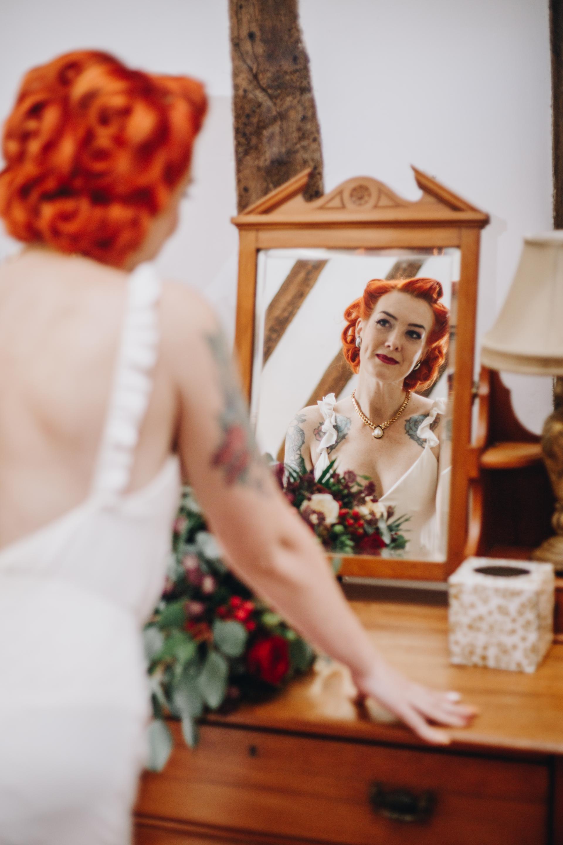 Bride getting ready