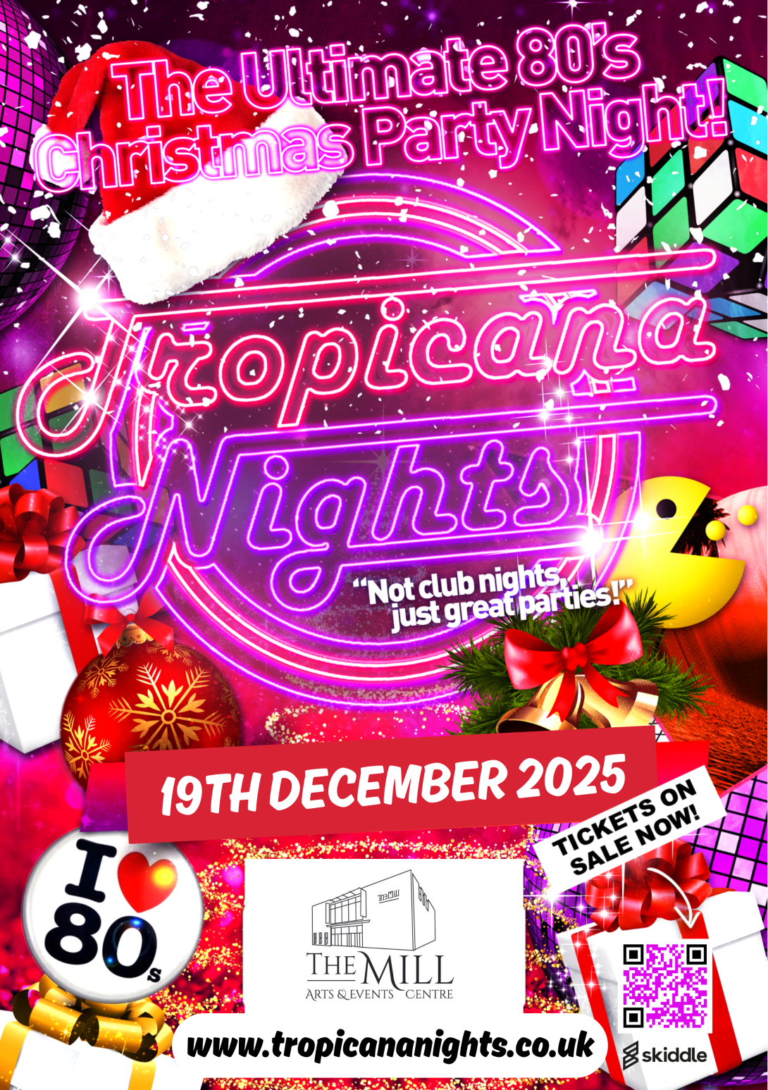 80's xmas party poster