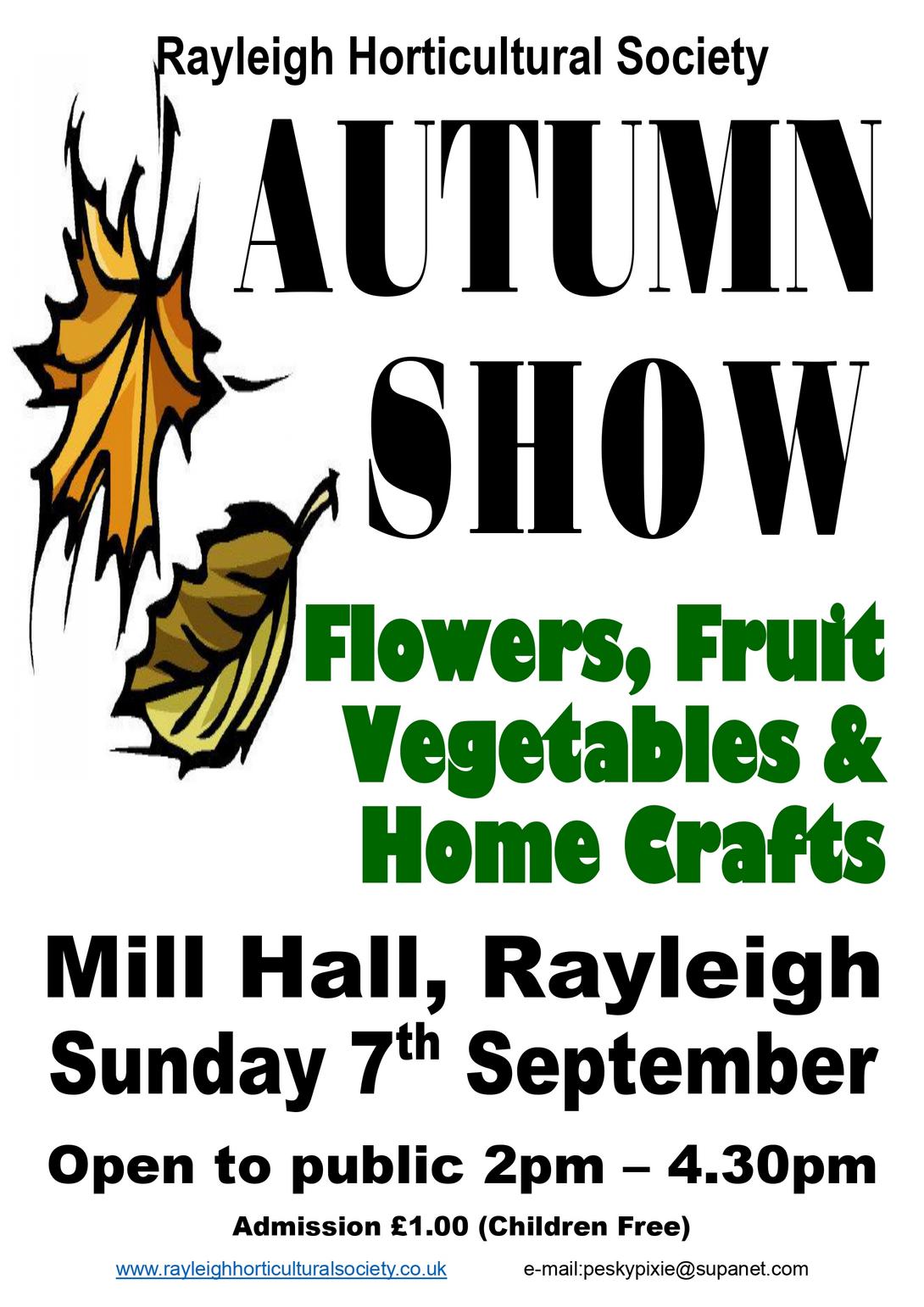Rayleigh Horticult Society Poster